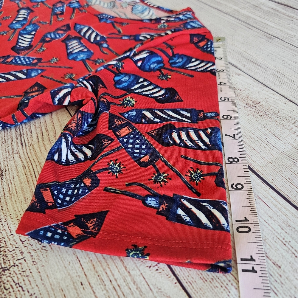 Like New LuLaRoe Patriotic Firecracker Dress Size Medium - Picture 11 of 11